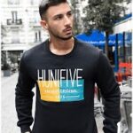 Sweatshirt brodé HUNIFIVE pour homme